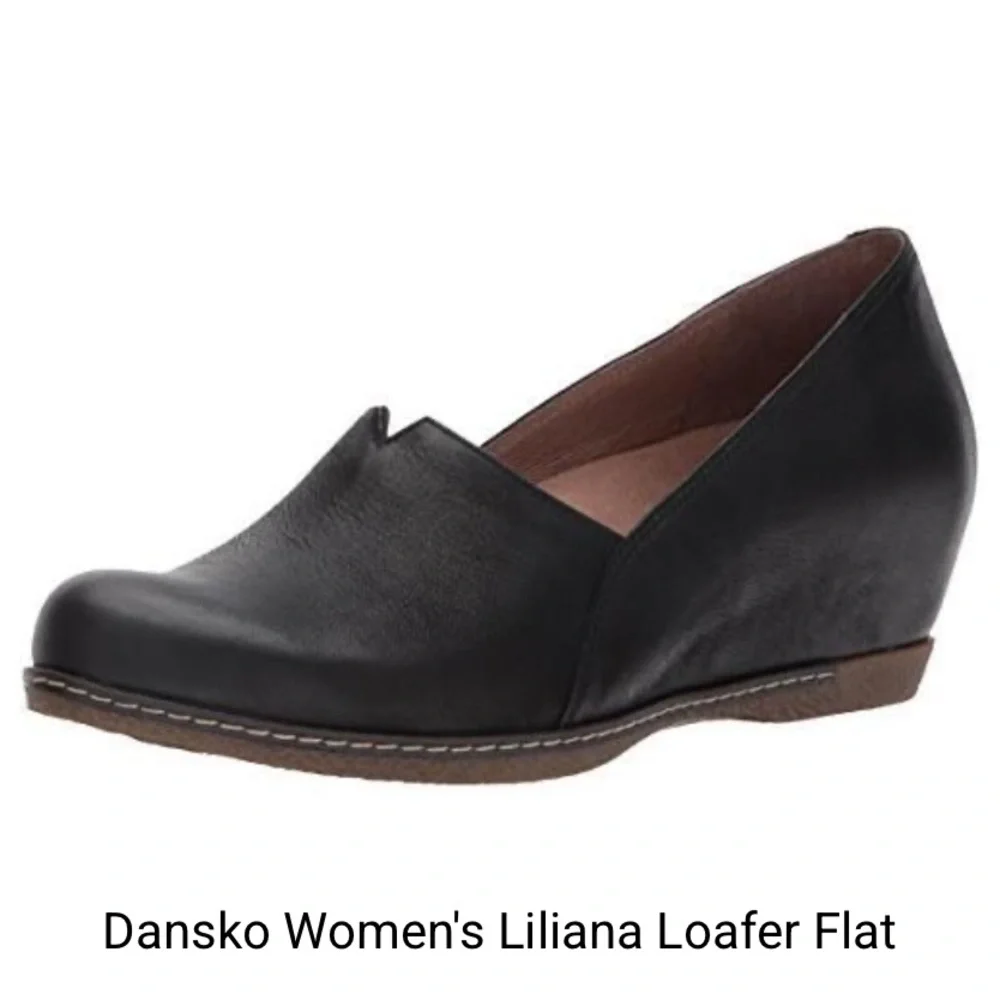 Dansko Liliana Black Wedge Loafer Size EUR 35 US 5 - Picture 16 of 16
